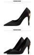 Elegant Crystal-Embellished Silk Pointed Toe Pumps for Women - Luxurious High Heels Perfect for Bridal and Evening Wear, Sexy Dress Shoes with Thin Heels